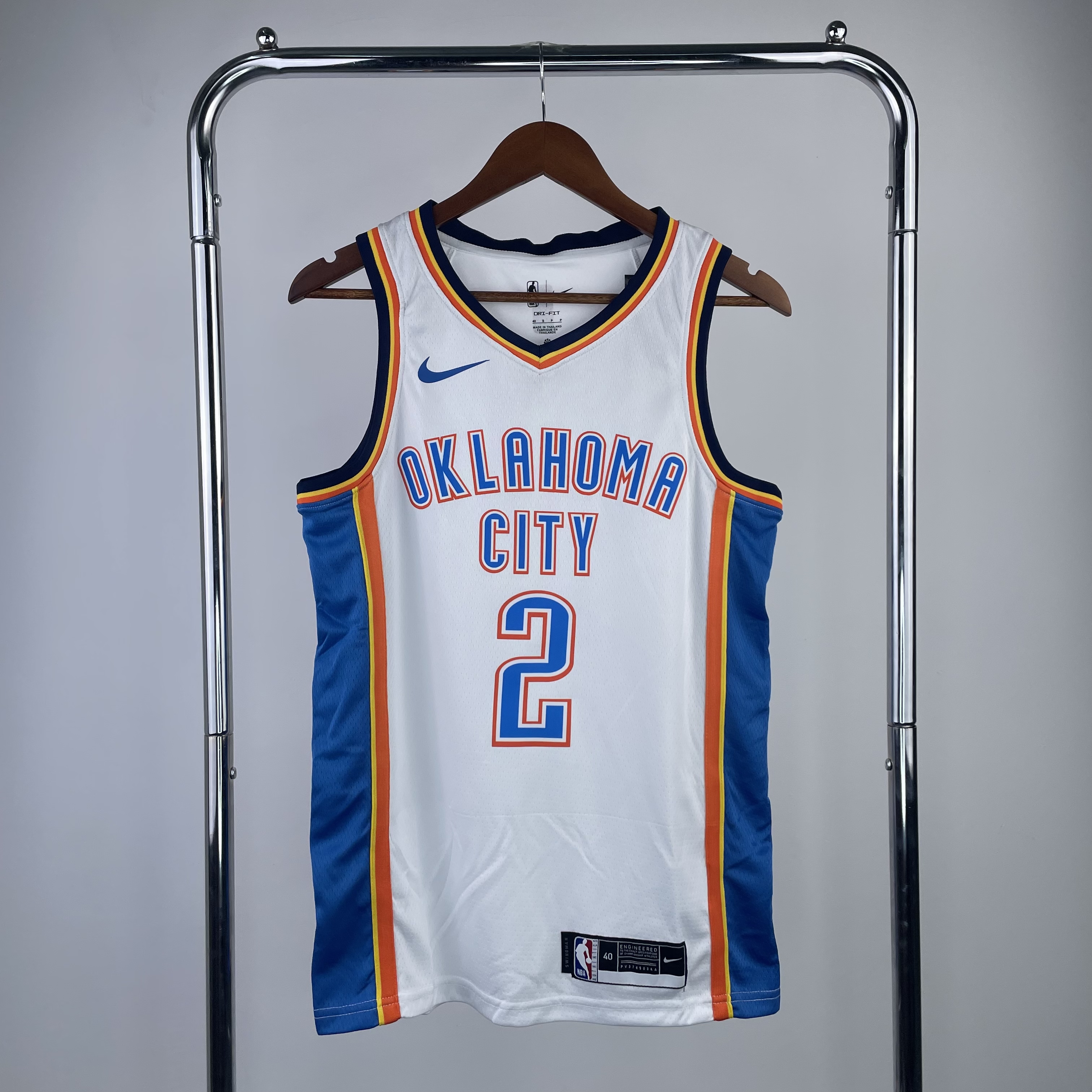 Men Oklahoma City Thunder 2 Shai Gilgeous-Alexander White Season Nike 2023 NBA Jersey